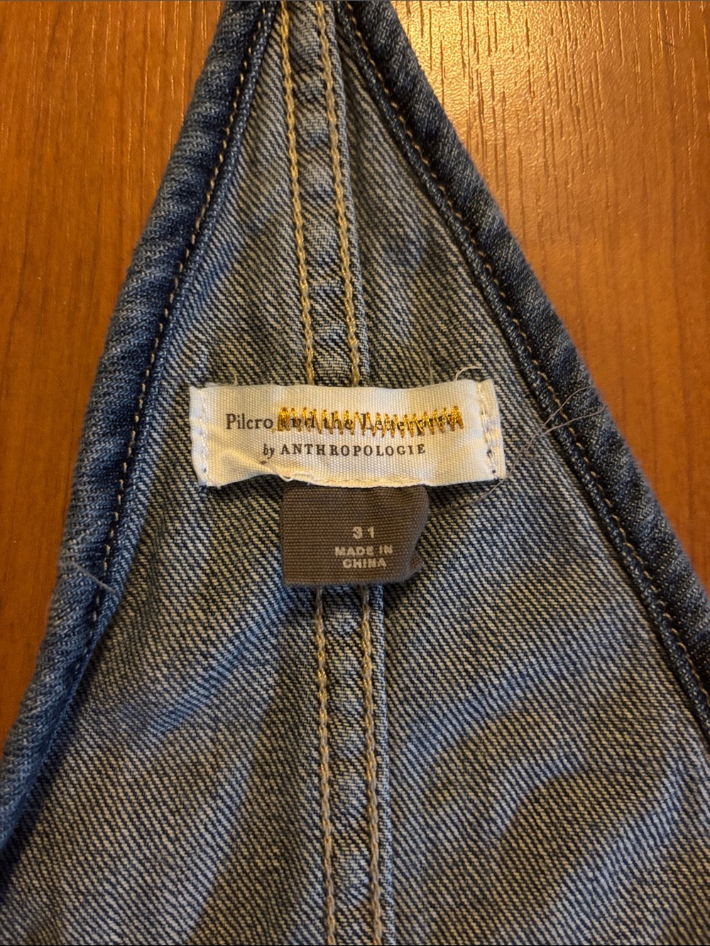 Anthropologie Pilcro Vintage-Style Dark Blue Denim Overalls - Picture 3 of 3